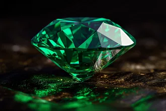 emerald gemstone, deep green